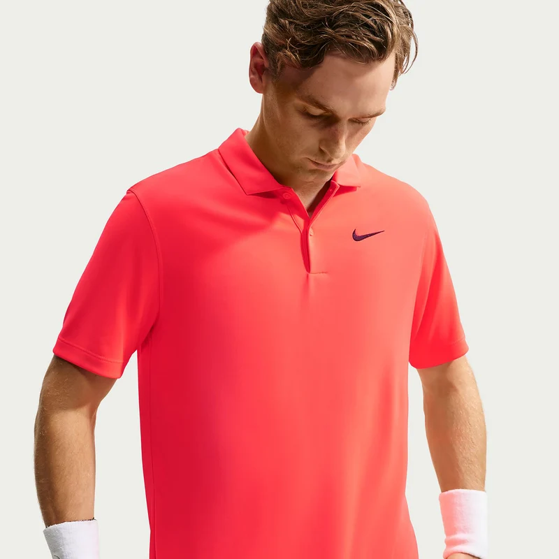 Dri-Fit Victory Court Solid Polo Herren - rot, schwarz