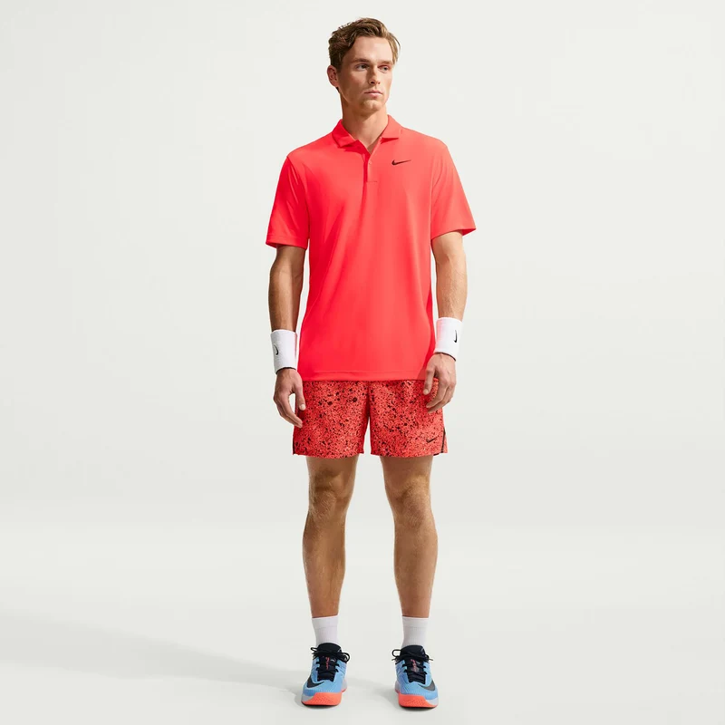 Dri-Fit Victory Court Solid Polo Herren - rot, schwarz