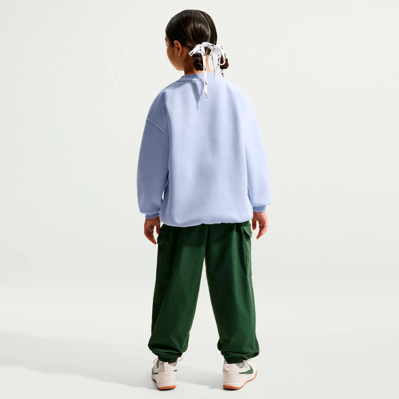 Sportswear Club Fleece Oversized Crew Sweatshirt Kinder-blaugrau