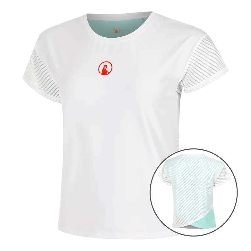 Wild Cross T-Shirt Damen-Weiß,Türkis