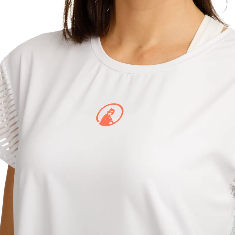 Wild Cross T-Shirt Damen-Weiß,Türkis