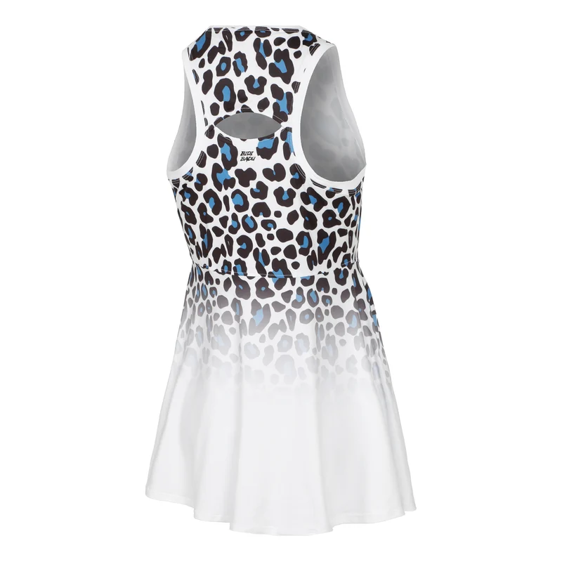 Leoparty Styles 2in1 Kleid Damen-Weiß,Schwarz