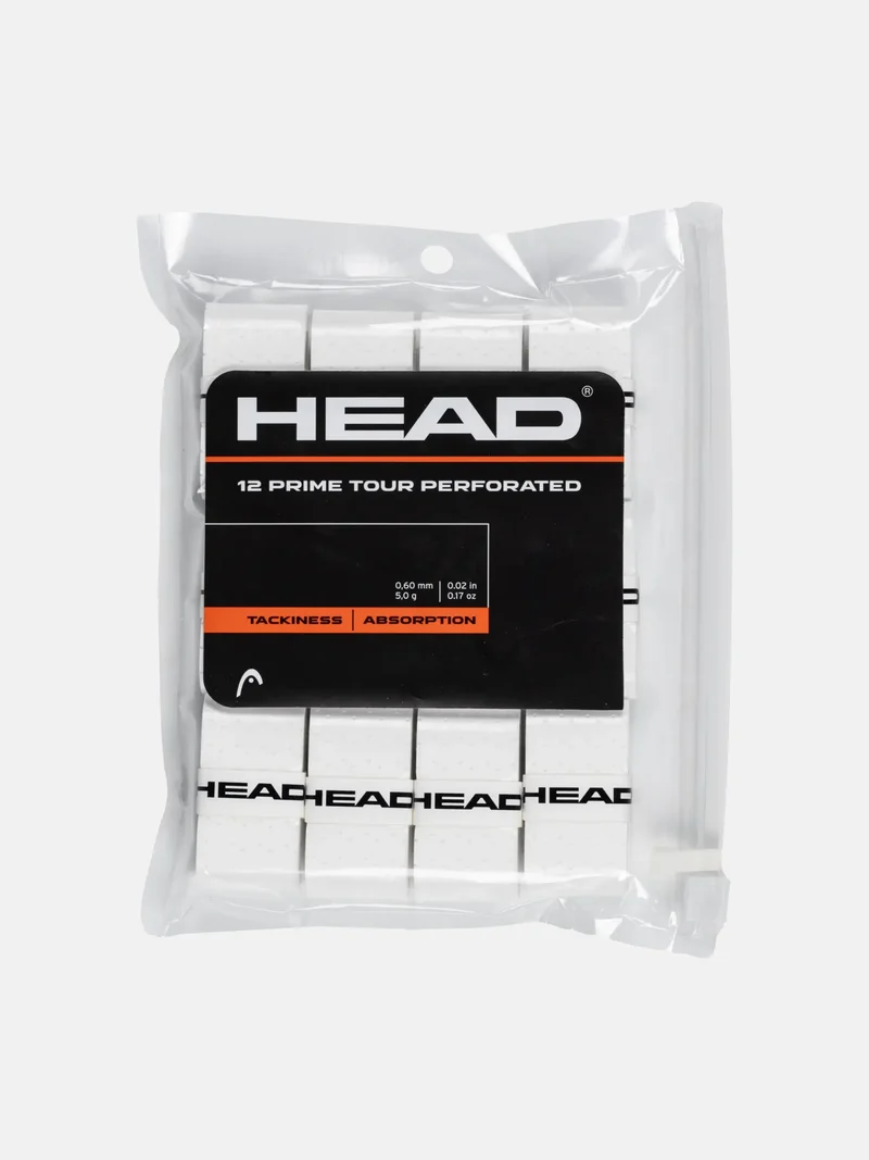HEAD Prime Tour Perforated Overgrips 12er Pack Griffbänder Weiß