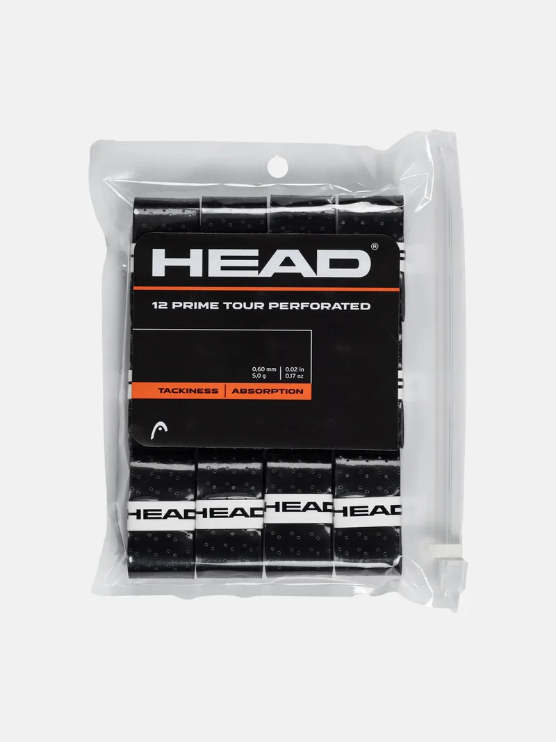 HEAD Prime Tour Perforated Overgrips 12er Pack Griffbänder Schwarz