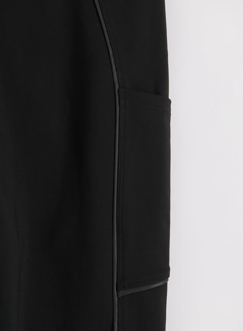 Black Warming Reflective Running Tights