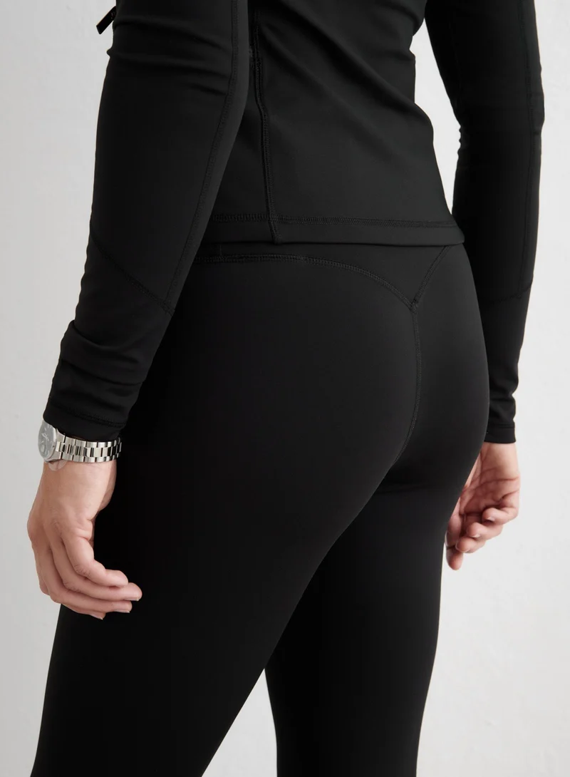 Black Warming Flare Tall Tights
