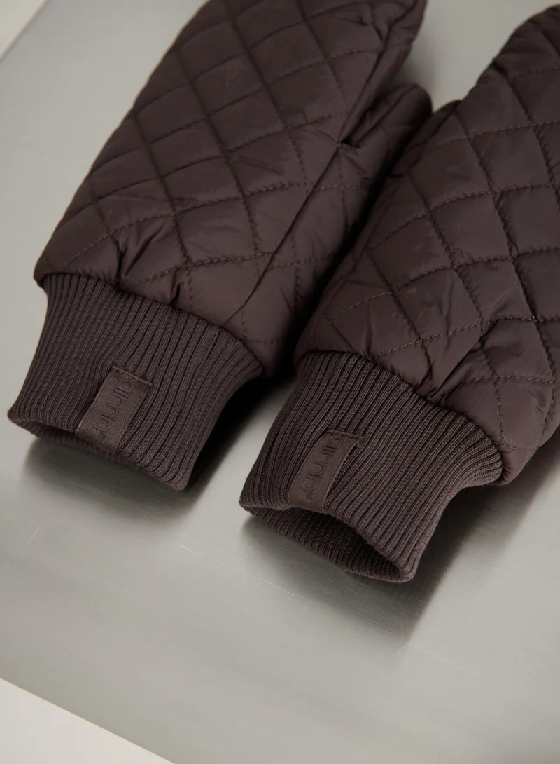 Chocolate Quilted Mittens
