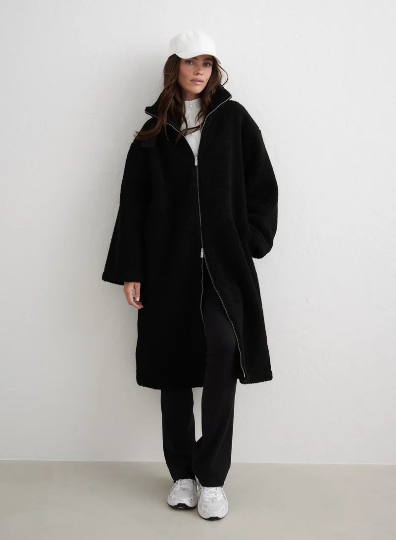 Black Pile Coat