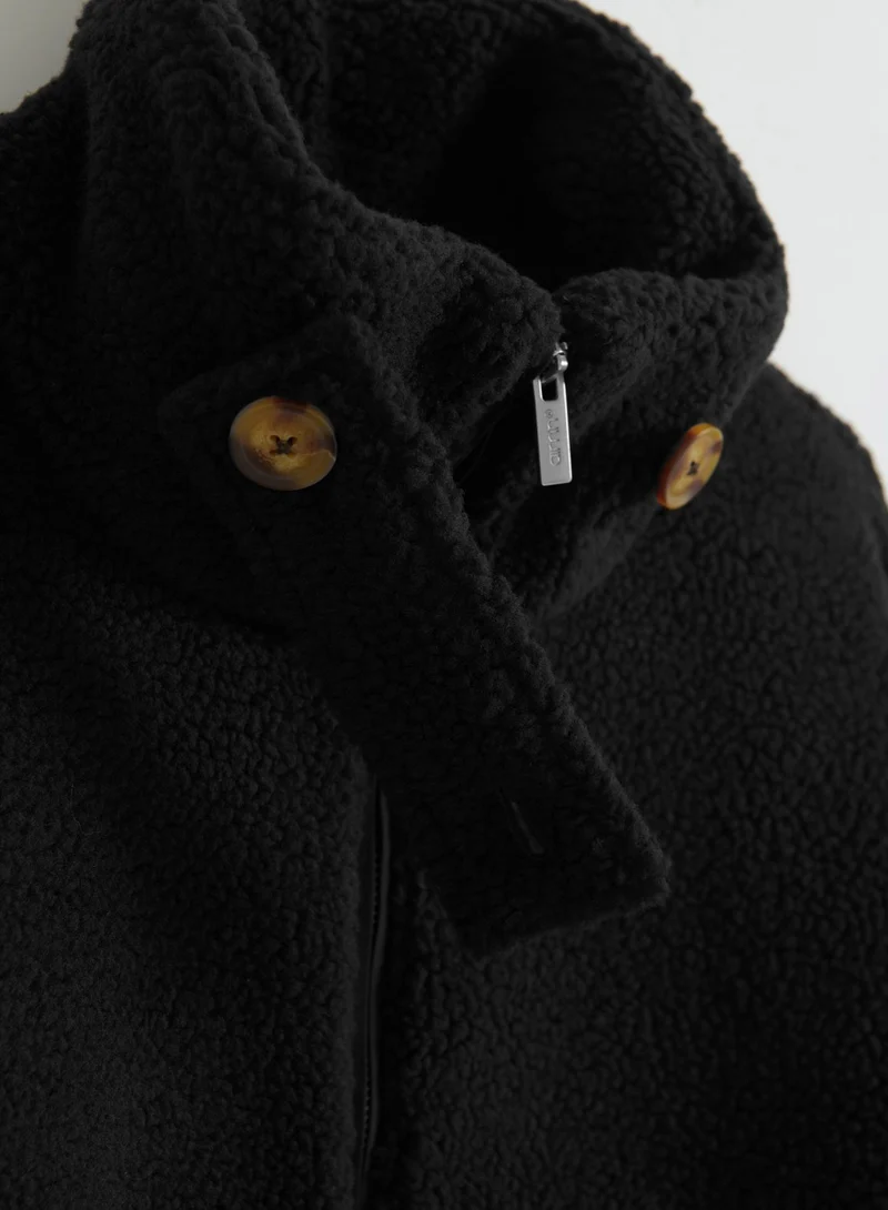 Black Pile Coat