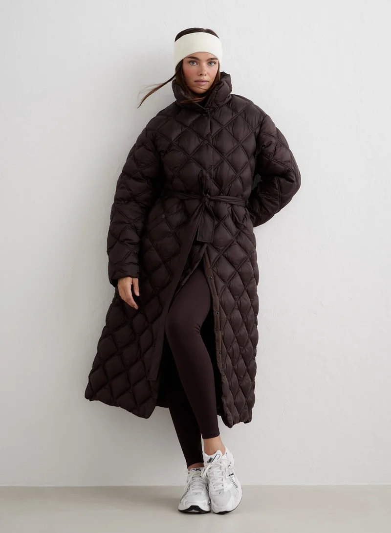 Chocolate Quilted Coat