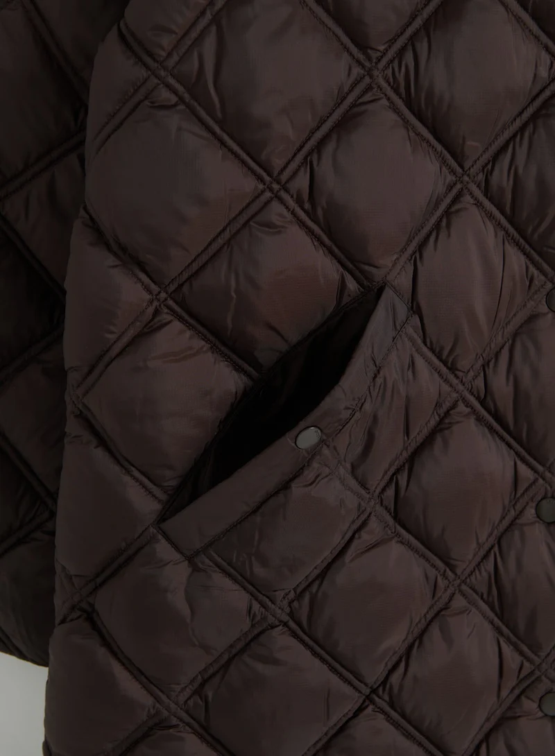 Chocolate Quilted Coat