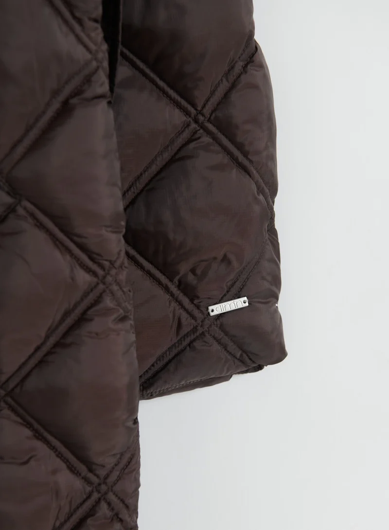 Chocolate Quilted Coat