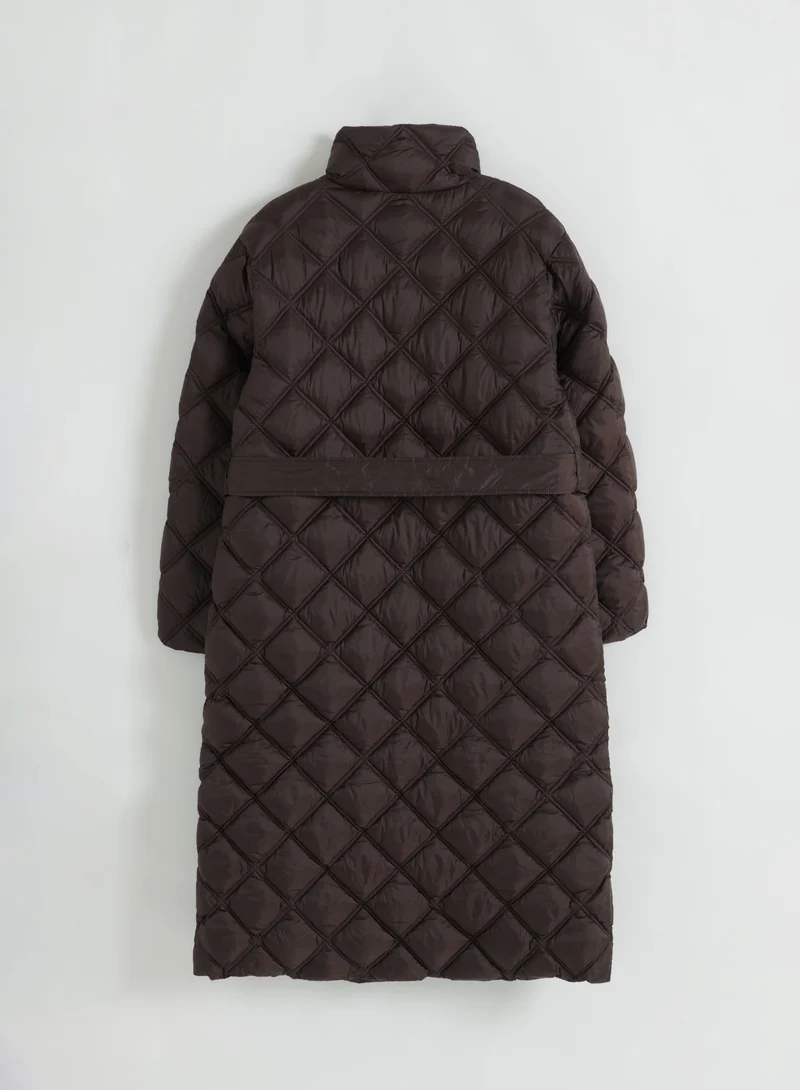 Chocolate Quilted Coat