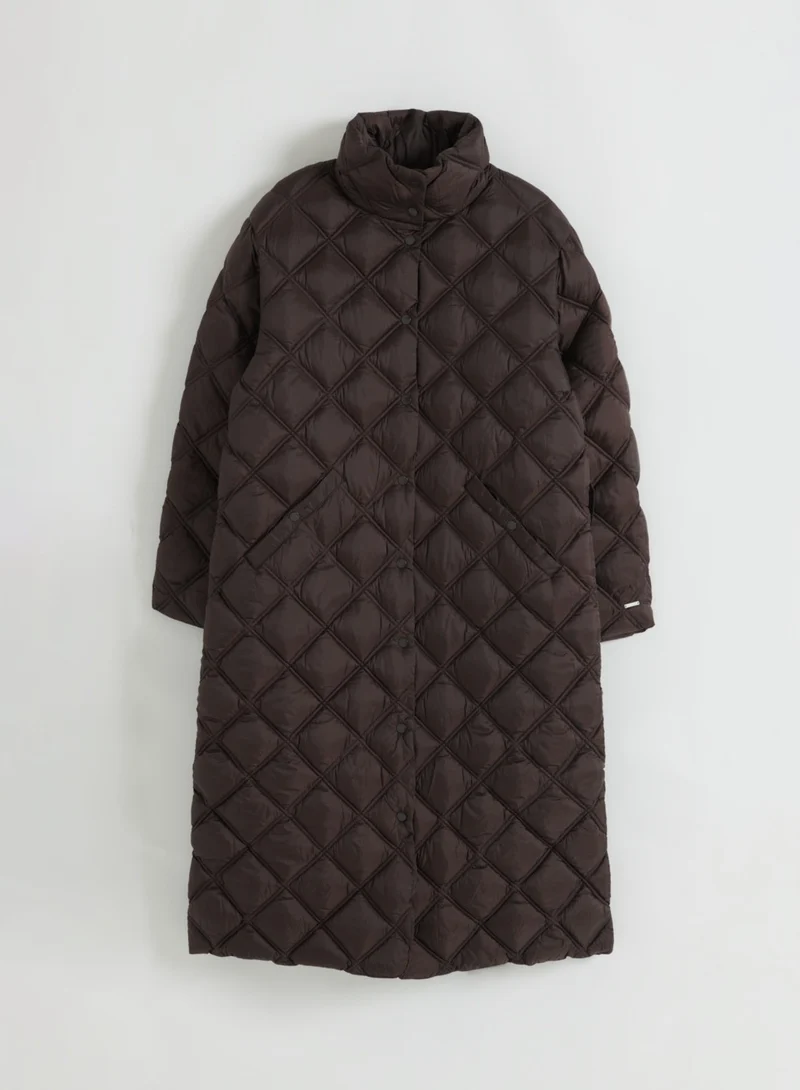 Chocolate Quilted Coat