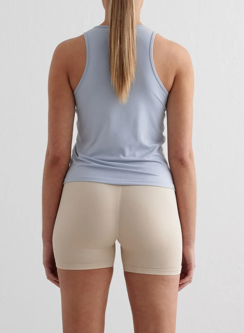 Cloudy Blue Soft Basic Singlet