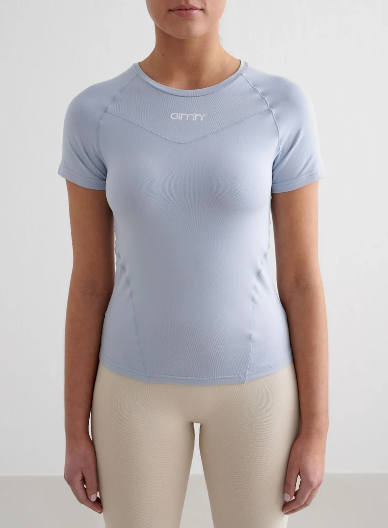 Cloudy Blue Soft Basic Short Sleeve