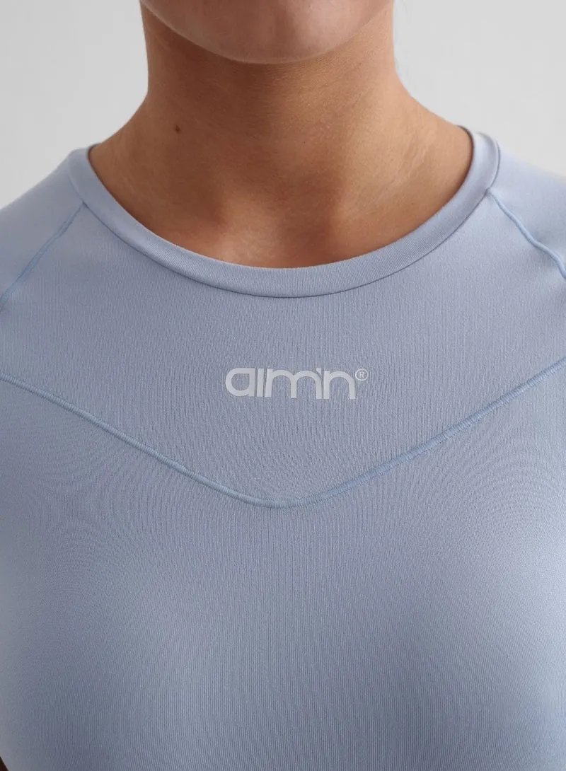 Cloudy Blue Soft Basic Short Sleeve