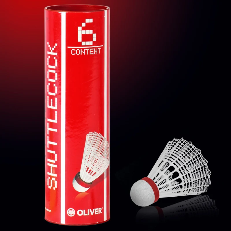 Badminton Bälle 6er Rolle weiß/rot