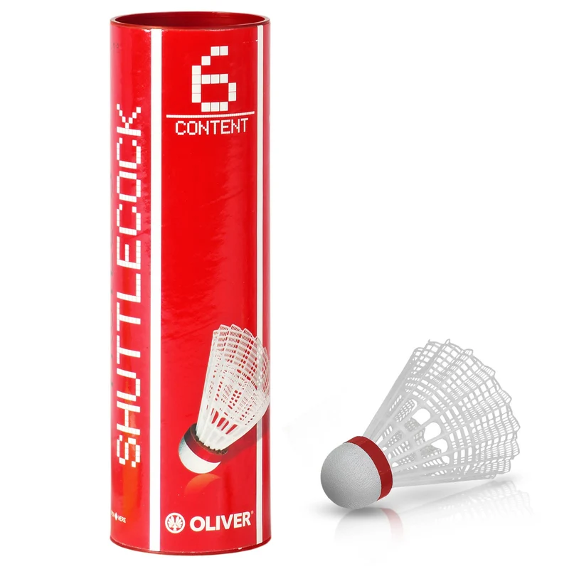 Badminton Bälle 6er Rolle weiß/rot