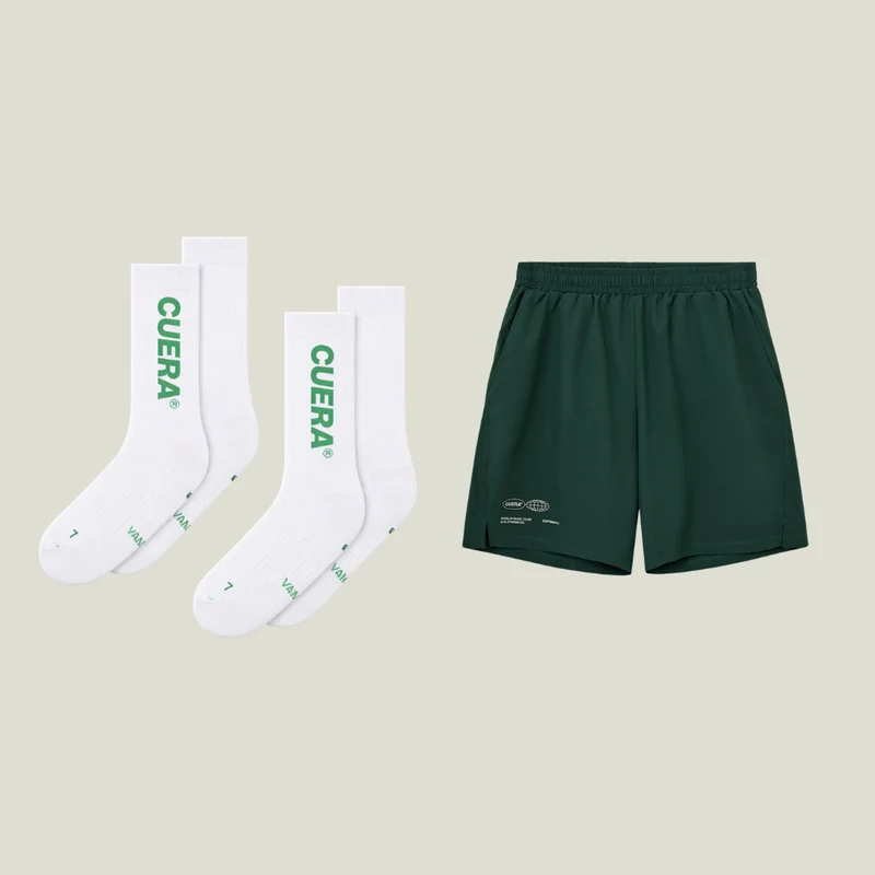 Grüne Shorts & 2er-Pack Socken