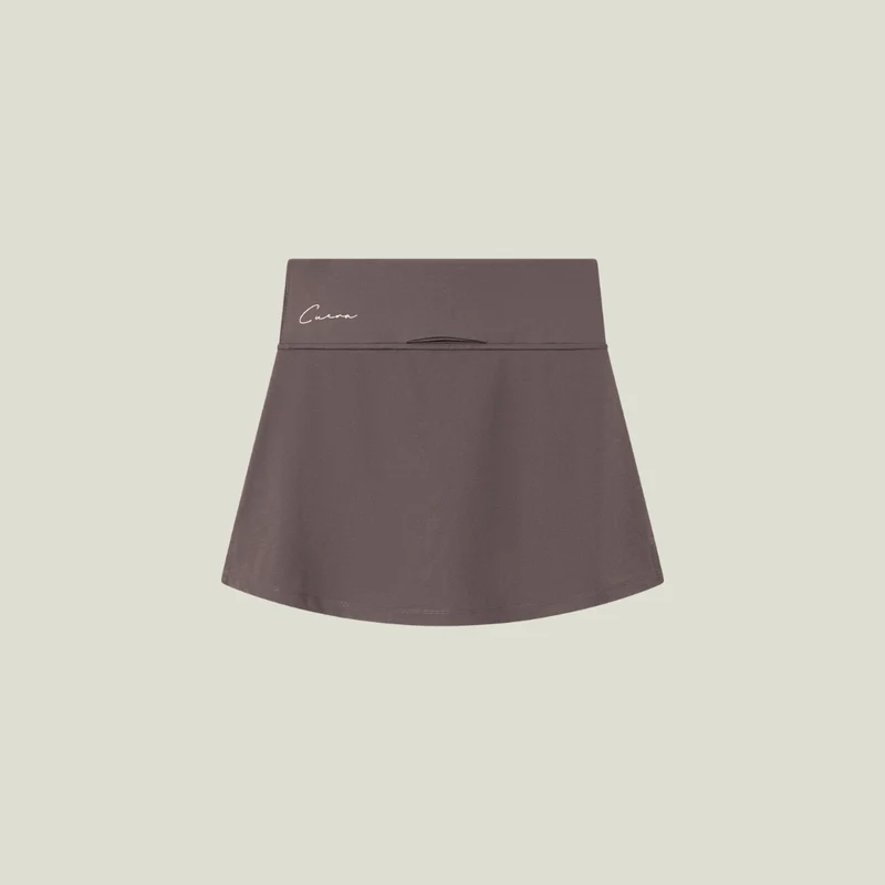 Oncourt Slim Tank Top & Skirt 2-in-1 - Dunkelbraun Bundle