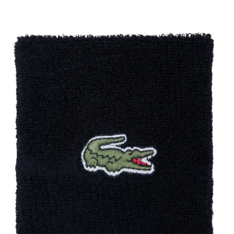 Muñequeras Lacoste Negro (Pack x2)