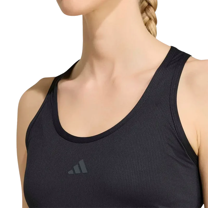 Camiseta Adidas Club Tirantes Midi Negra Mujer 2026