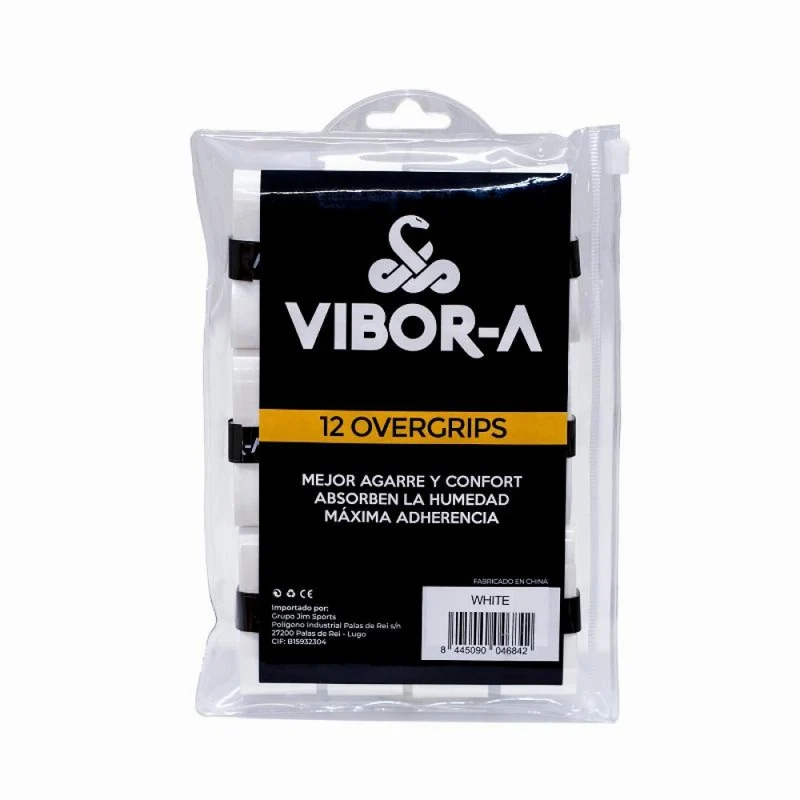 VIBOR-A Smooth Overgrips 12er-Pack Weiß