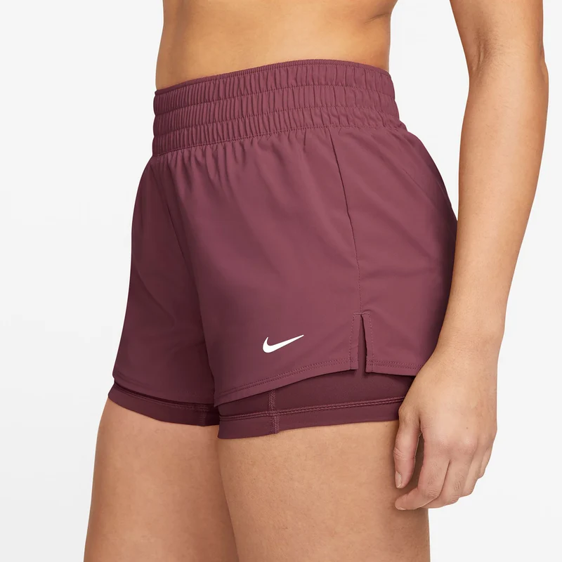 Dri-Fit One Mid Rise 2in1 3in Shorts Damen - mauve