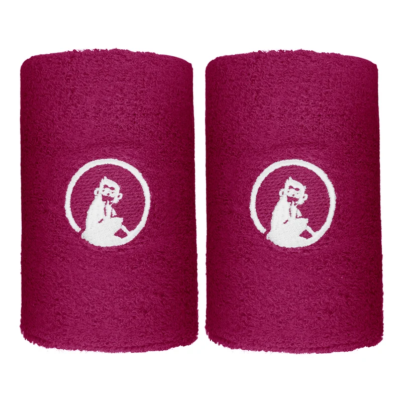 Schweißband 2er Pack lang - pink, weiß