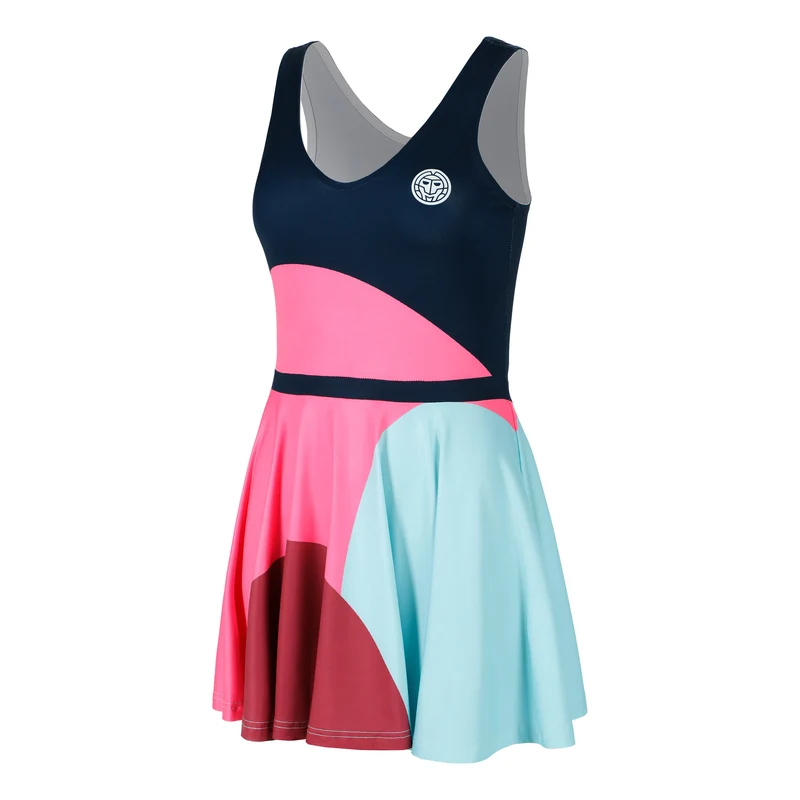 Bubble Kleid Damen-Dunkelblau,Pink