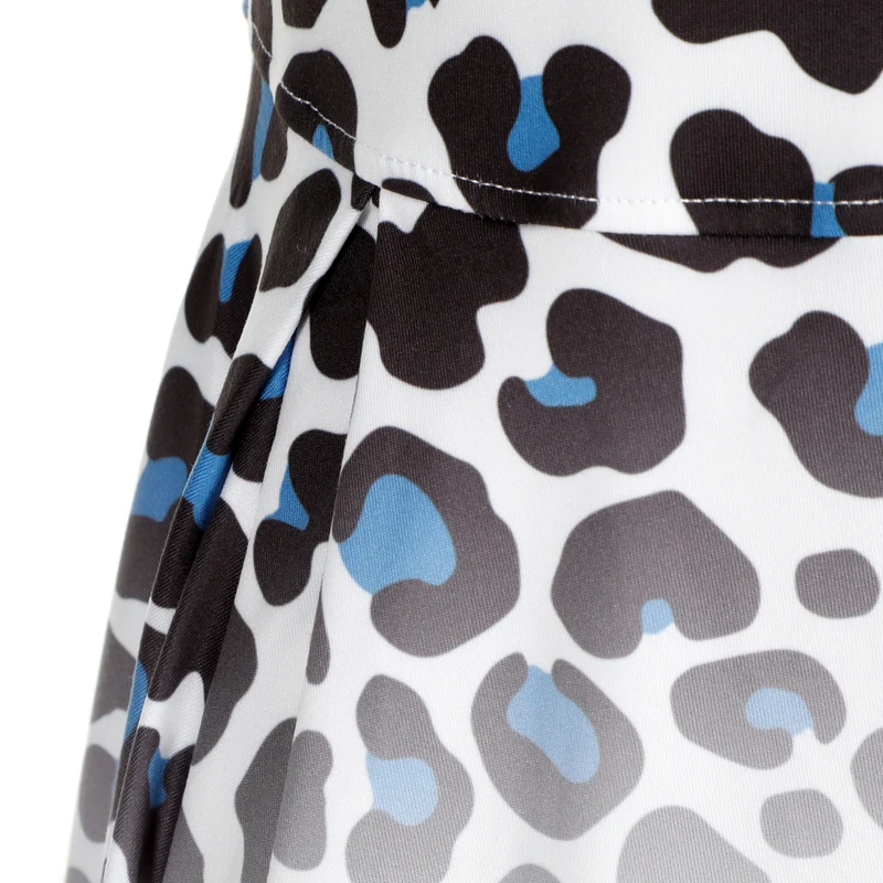 Leoparty Styles 2in1 Kleid Damen-Weiß,Schwarz