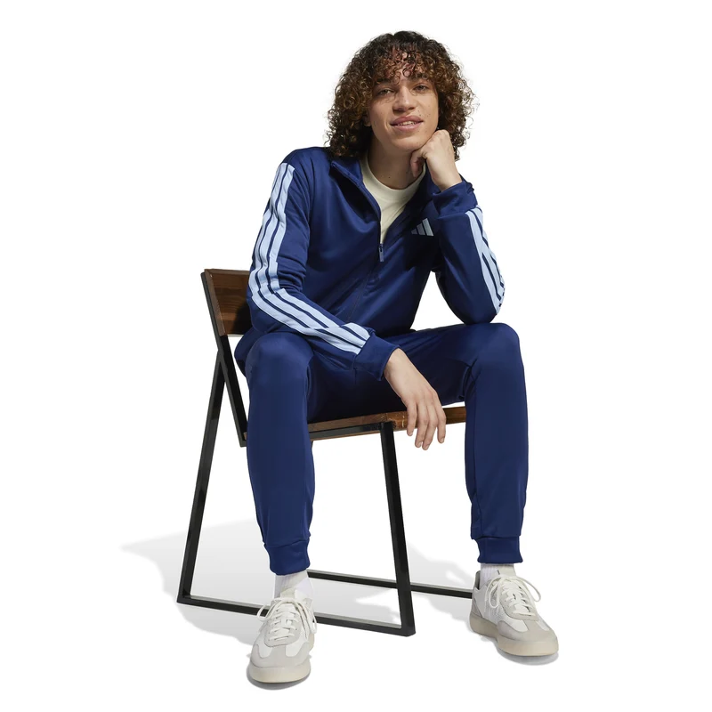 3Stripes Trainingsanzug Herren - dunkelblau, weiß