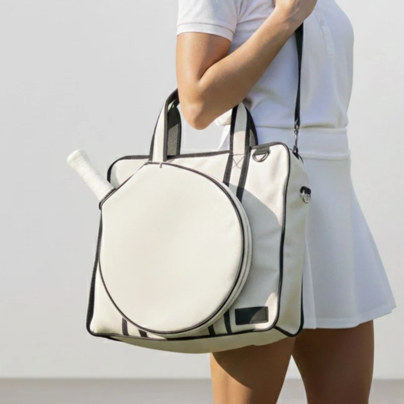 Padel-Tasche – Canvas – Beige – Premium-Padel-Tasche für Damen
