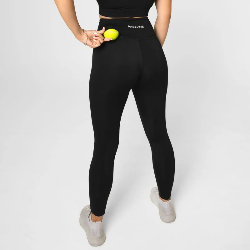 Damen-Padel-Leggings mit hoher Taille – mit Balltasche