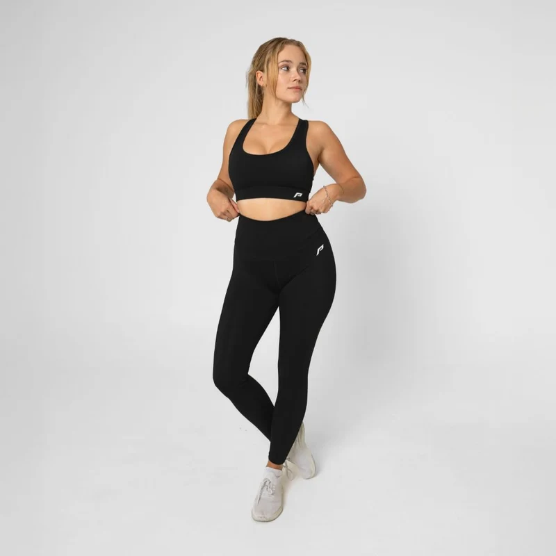 Damen-Padel-Leggings mit hoher Taille – mit Balltasche