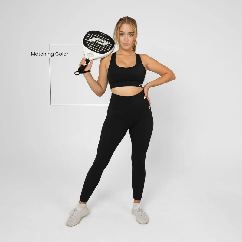 Damen-Padel-Leggings mit hoher Taille – mit Balltasche