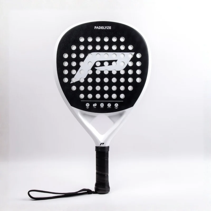 Padelschläger – Vollcarbon – Schwarz/Weiß