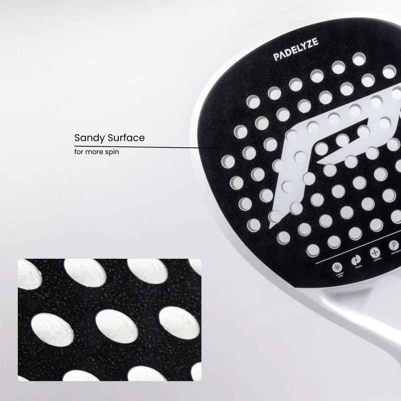 Padelschläger – Vollcarbon – Schwarz/Weiß