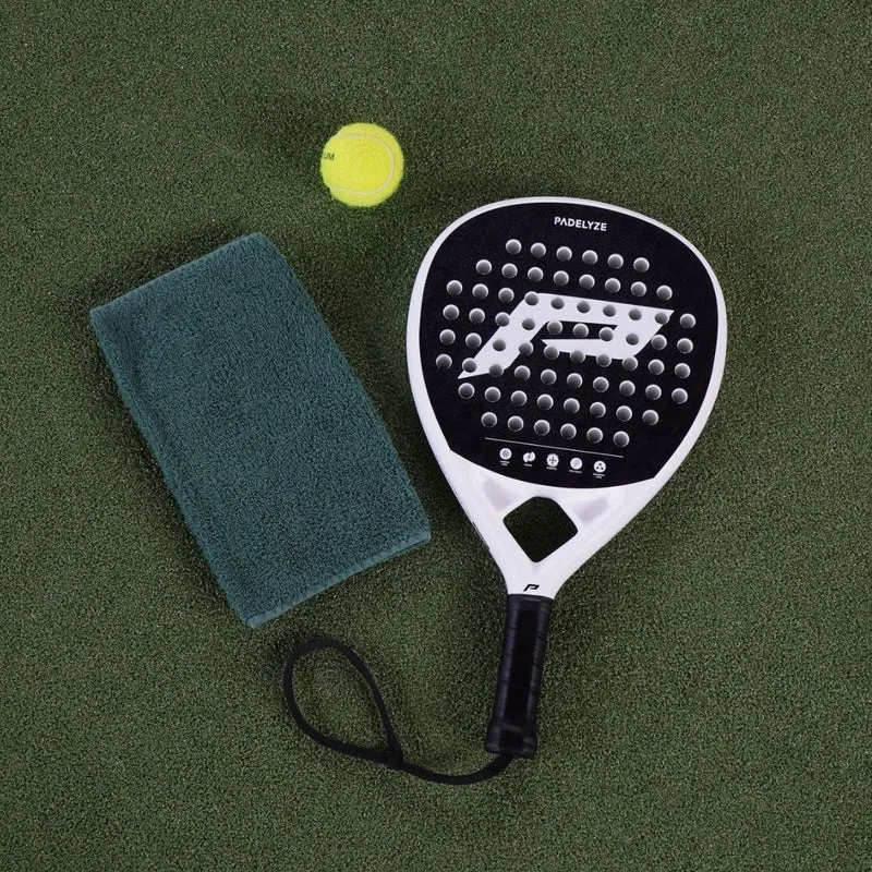 Padelschläger – Vollcarbon – Schwarz/Weiß