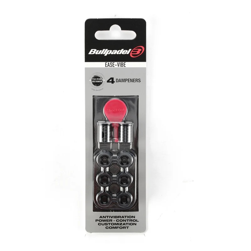 Bullpadel Ease-Vibe Vibrationsdämpfer Schwarz (4er-Set)
