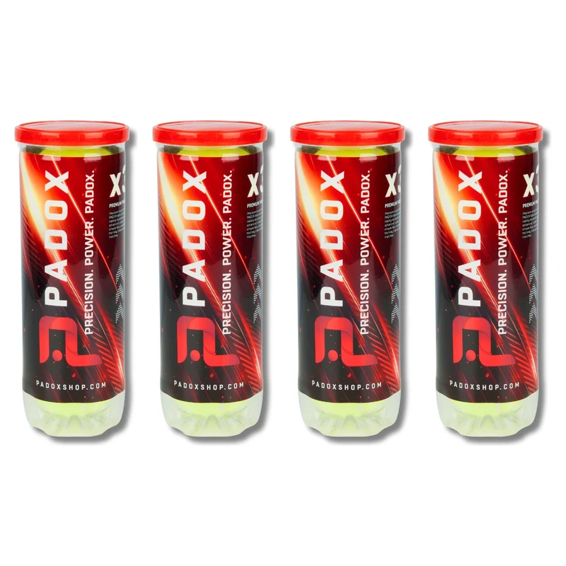 PADOX Padelbälle Gelb (4 Dosen / 12 Bälle)