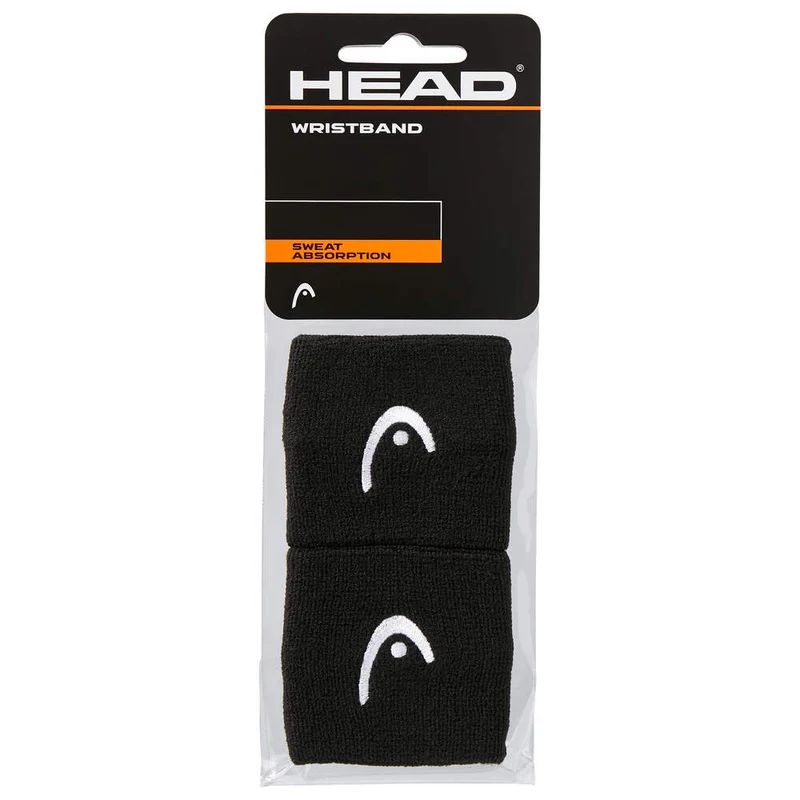HEAD Schweißbänder 2er-Pack Schwarz
