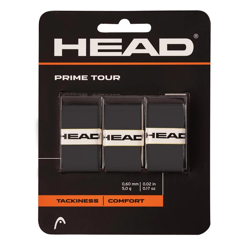 HEAD Prime Tour Overgrip 3er-Pack Schwarz