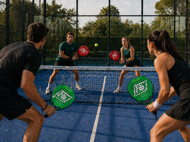 Padelschläger Topspin Line Edition – 360g Full Carbon 3K, Sandpaper Oberfläche, EVA 15 Kern - green