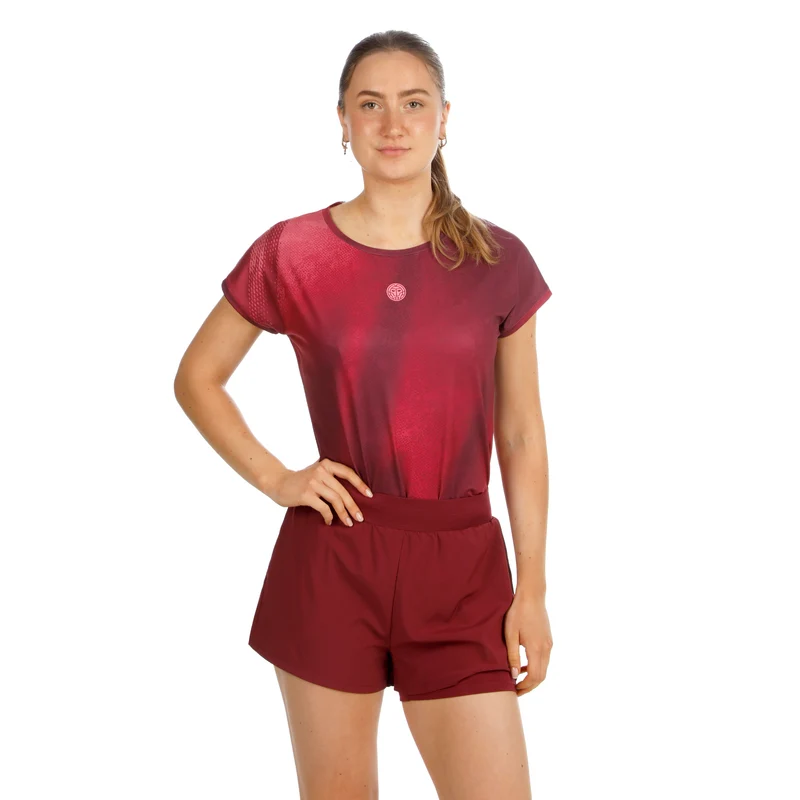 Freeze Out 2in1 Shorts Damen - dunkelrot