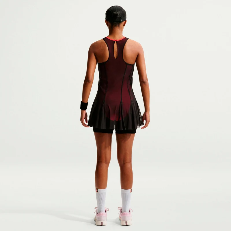 Court Slam Kleid Damen - schwarz, weinrot