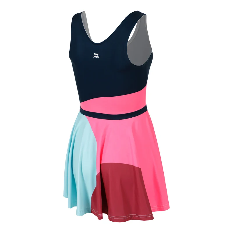 Bubble Kleid Damen-Dunkelblau,Pink
