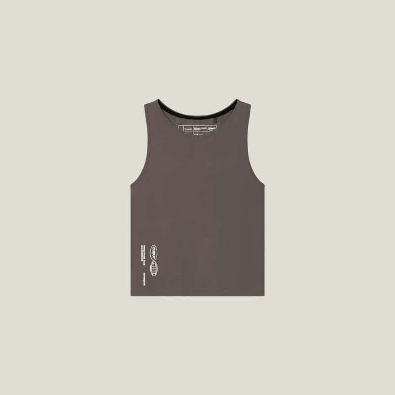 Oncourt Cropped Tank Top - Dunkelbraun