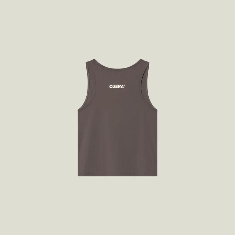 Oncourt Cropped Tank Top - Dunkelbraun